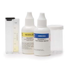 Test kit para medición de amoniaco (como NH3-N) en agua dulce, 25 pruebas aproximadamente